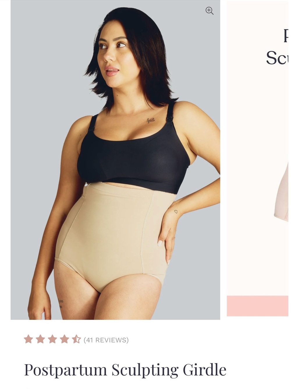 Belly Bandit High-Waist Postpartum Shapewear Briefs - Beige & Black